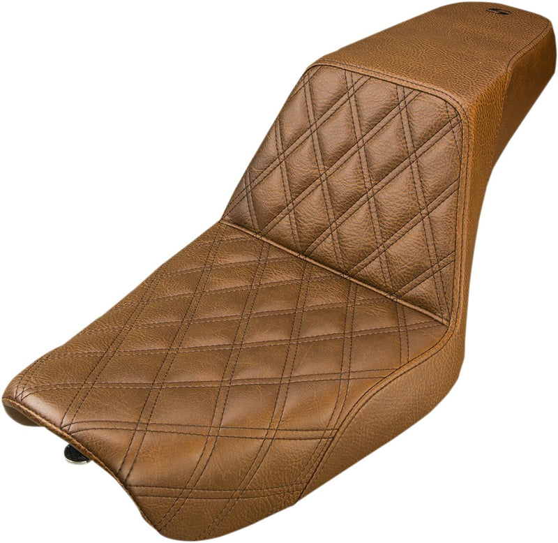Saddlemen Front Lattice-Stitch Step-Up Seat for 2004-2005 Harley-Davidson Dyna Low Rider and 2004-2005 Harley-Davidson Dyna Super Glide Motorcycles #804-04-172BR