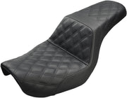 Saddlemen Black Lattice Stitch Step-Up Seat for 2004-2005 Harley-Davidson Dyna Motorcycles
