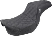 Saddlemen Black Pro Series SDC Performance Gripper Seat w/o Drivers Backrest for 2006-2017 Harley-Davidson Dyna Motorcycles