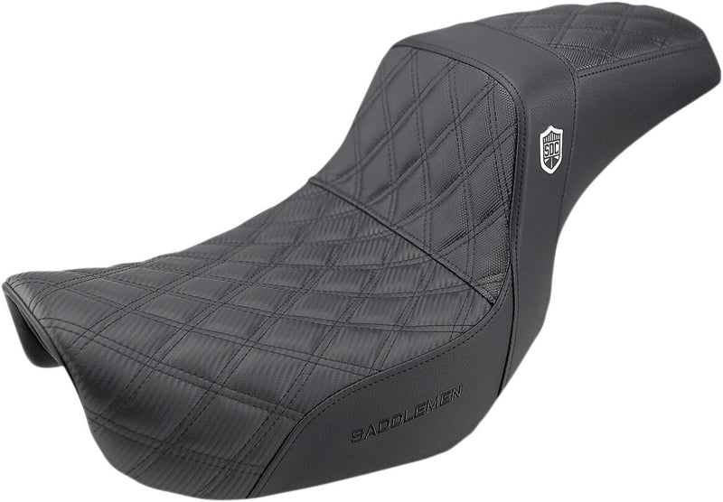 Saddlemen Black Pro Series SDC Performance Gripper Seat w/o Drivers Backrest for 2006-2017 Harley-Davidson Dyna Motorcycles