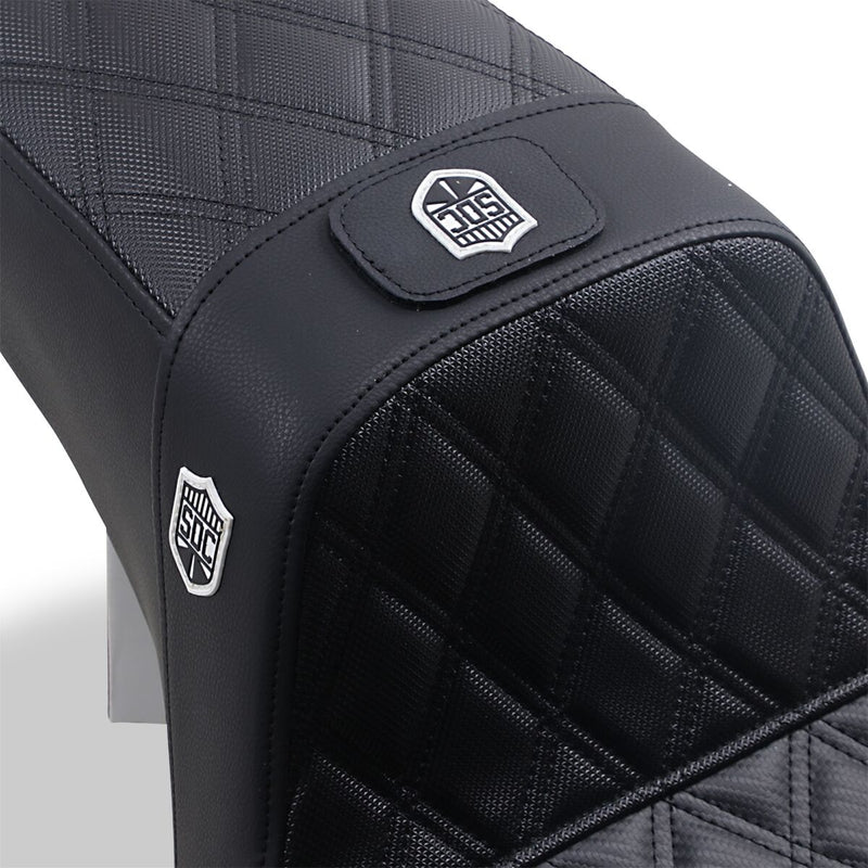 Saddlemen Black Pro Series SDC Performance Gripper seat for 2006-2017 Harley-Davidson Dyna Motorcycles #SC80604DB0
