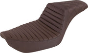 Saddlemen Brown Rear Lattice Stitch Tuck N Roll Seat for 1996-2003 Harley-Davidson Dyna Motorcycles