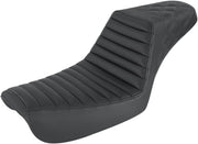 Saddlemen Black Tuck N Roll Step Up Seat w/Rear Lattice Stitch for 2004-2005 Harley-Davidson Dyna Low Rider and 2004-2005 Harley-Davidson Dyna Super Glide Motorcycles