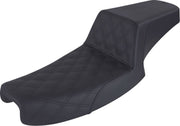 Saddlemen Black Lattice Stitched Step Up Seat for 1991-1995 Harley-Davidson Dyna Motorcycles #891-04-172