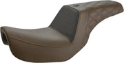Saddlemen Brown Unknown Gripper Step Up Seat for 2006-2017 Harley-Davidson Dyna Motorcycles