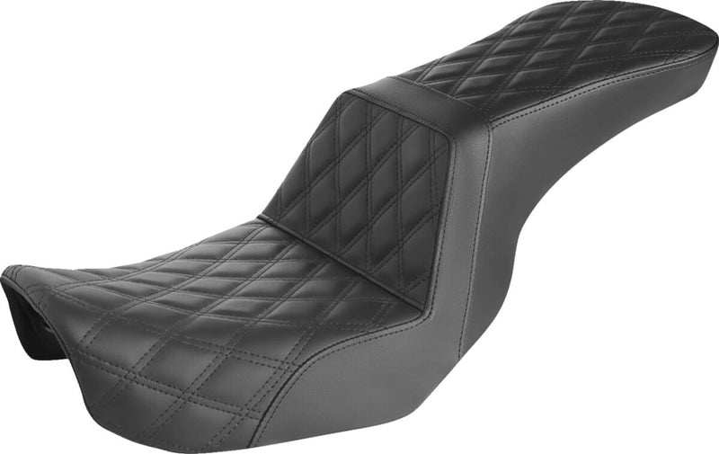 Saddlemen Step-up Seat - 2-Up Seat, Each, Saddlehyde™ - Black for Harley-Davidson Dyna 2006-2017