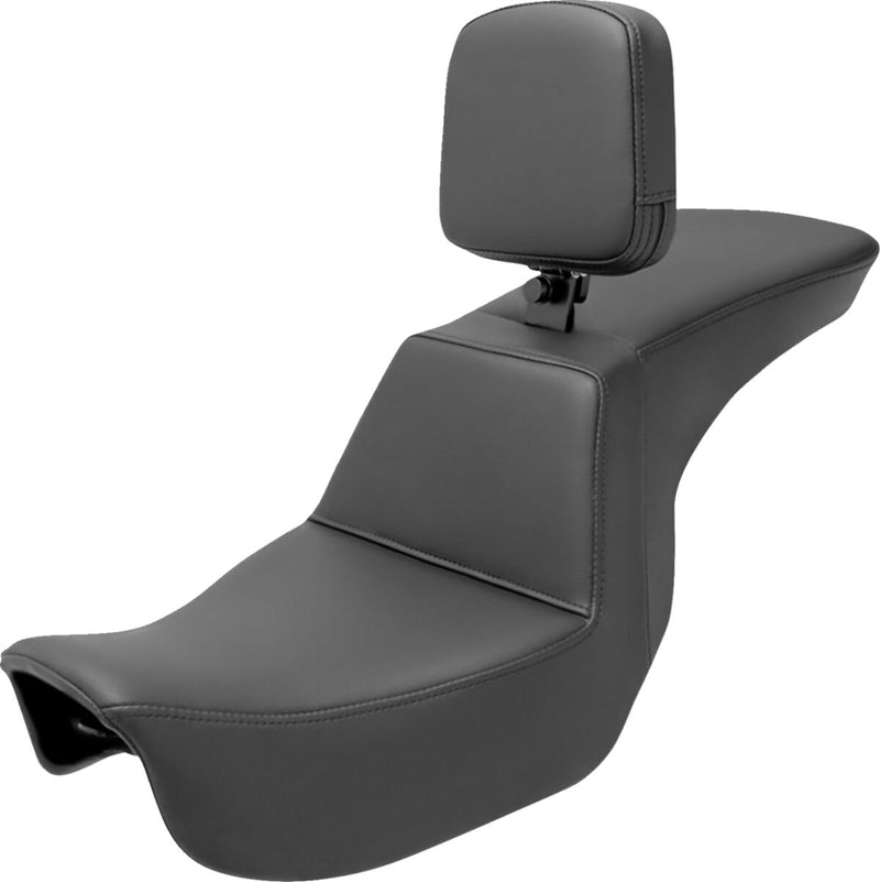 Saddlemen Tour Step-up Seat - Each, Saddlehyde™, 2-Up Seat - Black for Harley-Davidson Dyna 2006-2017