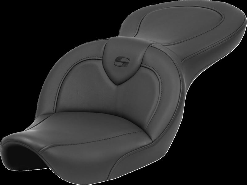 Saddlemen Roadsofa™ Standard Reach Seat - Saddlehyde™, 2-Up Seat - Black for Harley-Davidson Dyna 1996-2003