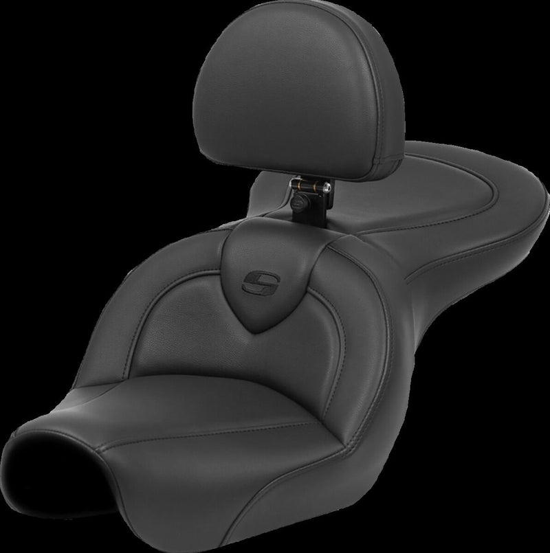 Saddlemen Roadsofa™ Standard Reach Seat - Saddlehyde™, 2-Up Seat - Black for Harley-Davidson Dyna 2004-2005