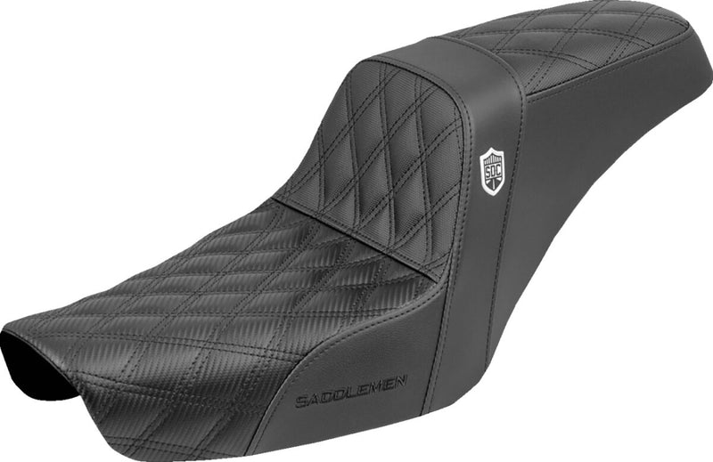 Saddlemen Step-Up Seat for 1996-2003 Harley-Davidson FXD Black 2-Up Seat Saddlehyde™ #SC89604D0