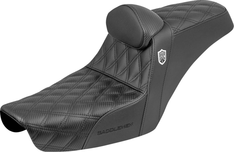 Saddlemen Gripper Step-Up Seats for 1996-2003 Harley-Davidson FXD Black 2-Up Seat #SC89604DB0