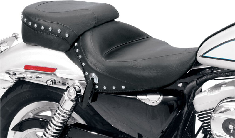 Mustang Seats Wide Studded Solo Seats for 2004-2020 Harley-Davidson Sportster