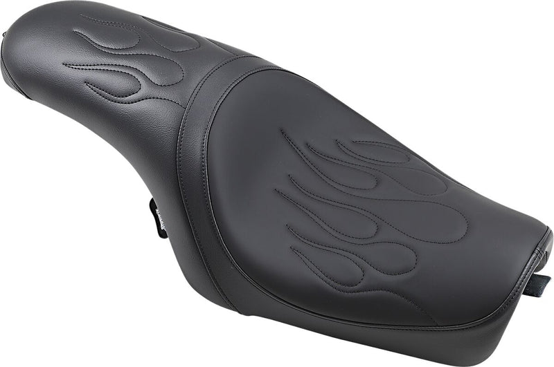 DRAG Specialties Seats Predator Seat - Leather /  Vinyl, Each - Black for Harley-Davidson Sportster 2004-2022
