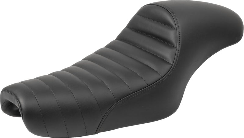 Saddlemen Pleated Americano Cafe Seat for 2004-2022 Harley-Davidson Sportster Motorcycles Black #807-11-0933
