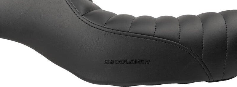 Saddlemen Pleated Americano Cafe Seat for 2004-2022 Harley-Davidson Sportster Motorcycles Black #807-11-0933