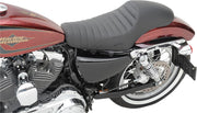 Saddlemen Pleated Americano Cafe Seat for 2004-2022 Harley-Davidson Sportster Motorcycles Black #807-11-0933