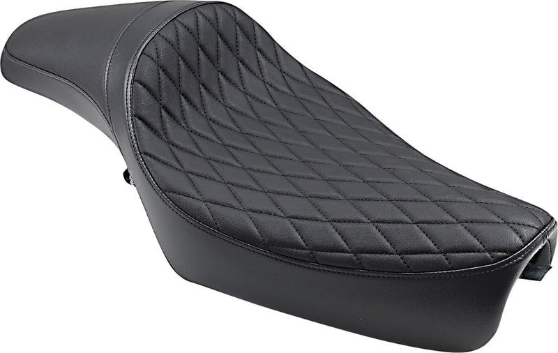 DRAG Specialties Seats Extended Reach Predator Solo Seat - Vinyl - Black for Harley-Davidson Sportster 2004-2022