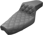 Saddlemen Lattice-Stitch Step-Up Seat for use with 4.5 Gallon Tank for 2004-2018 Harley-Davidson Sportster Motorcycles Black #807-03-172