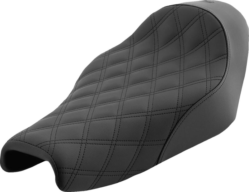 Saddlemen Black Renegade Lattice-Stitch Solo Seat for 2004-2022 Harley-Davidson Sportster Motorcycles #807-11-002LS