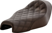 Saddlemen Brown Renegade Lattice-Stitch Solo Seat for 2004-2022 Harley-Davidson Sportster Motorcycles