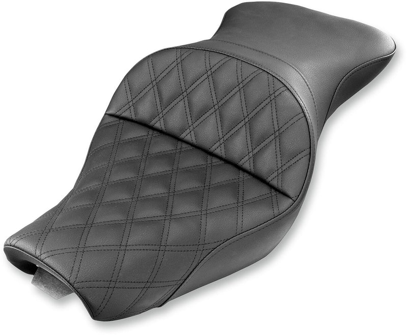 Saddlemen Black Explorer Lattice-Stitch Touring Seat for 2004-2022 Harley-Davidson Sportster Motorcycles