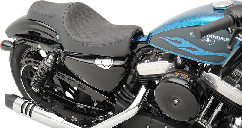 Drag Specialties Seats Caballero 2-Up Vinyl Seat Black 2-Up Seat #0804-0669