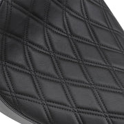 Drag Specialties Black Double Diamond Stitch Cafe Style Solo Seat for 2010-2022 Harley-Davidson Sportster Motorcycles