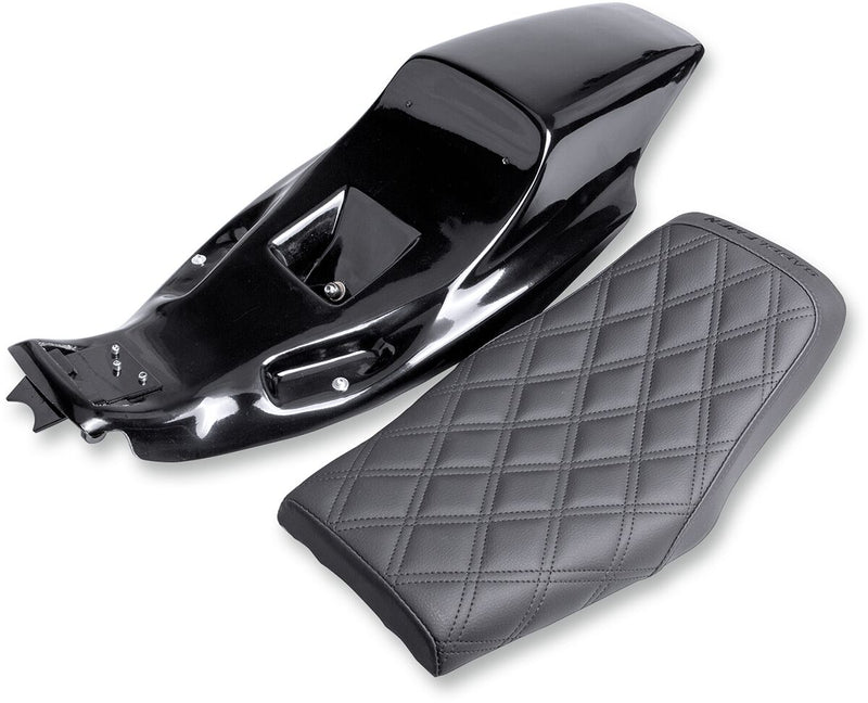 Saddlemen Black Eliminator Tail Section and Lattice Stitch Seat Kit for 2004-2022 Harley-Davidson Sportster Motorcycles #Z4281