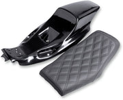 Saddlemen Black Eliminator Tail Section and Lattice Stitch Seat Kit for 2004-2022 Harley-Davidson Sportster Motorcycles
