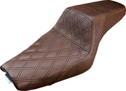 Saddlemen Front Lattice-Stitch Step-Up Seatfor use with 3.3 Gallon Tank for 2004-2018 Harley-Davidson Sportster Motorcycles Brown #807-11-172BR