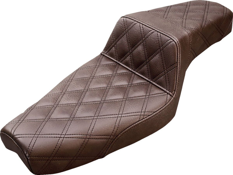 Saddlemen Brown Lattice-Stitch Step-Up Set for 1979-2003 Harley-Davidson Sportster Motorcycles