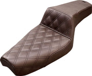 Saddlemen Brown Lattice-Stitch Driver Step-Up Set for 1979-2003 Harley-Davidson Sportster Motorcycles