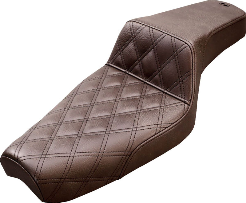 Saddlemen Brown Lattice-Stitch Driver Step-Up Set for 1979-2003 Harley-Davidson Sportster Motorcycles