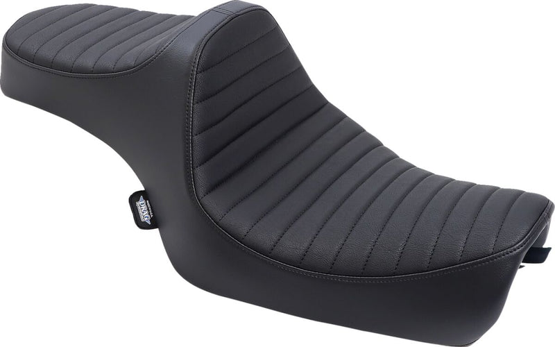 Drag Specialties Black Predator III Classic Stitch Vinyl Seat w/Black Thread for 2004-2017 Harley-Davidson Sportster Motorcycles