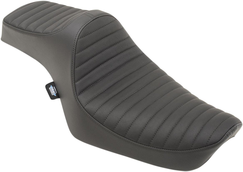 Drag Specialties Black Predator III Classic Stitch Vinyl Seat w/Black Thread for 1982-2003 Harley-Davidson Sportster Motorcycles