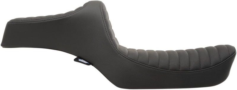 Drag Specialties Black Predator III Classic Stitch Vinyl Seat w/Black Thread for 1982-2003 Harley-Davidson Sportster Motorcycles