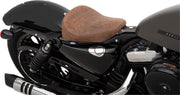 Drag Specialties Brown Distressed Leather Bobber-Style Smooth Solo Seat for 2010-2022 Harley-Davidson Sportster Motorcycles