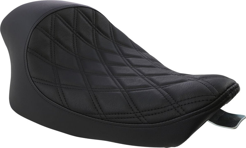 DRAG Specialties Seats 3/4 Solo Seat - Each, Vinyl - Black for Harley-Davidson Sportster 2004-2022