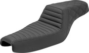Saddlemen Black Rear Lattice Stitch Tuck N Roll Seat for use with 3.3 Gallon Tank for 2004-2018 Harley-Davidson Sportster Motorcycles