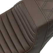 Saddlemen Brown Rear Lattice Stitch Tuck N Roll Seat for use with 3.3 Gallon Tank for 2004-2020 Harley-Davidson Sportster Motorcycles #807-11-176BR