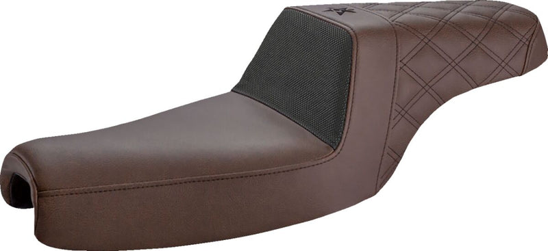 Saddlemen Brown Unknown Gripper Step Up Seat for 2004-2022 Harley-Davidson Sportster Motorcycles #UN07-03-173BR