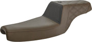 Saddlemen Brown Unknown Gripper Step Up Seat for 2004-2022 Harley-Davidson Sportster Motorcycles