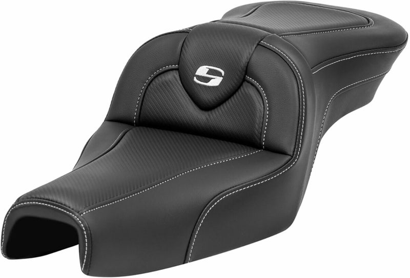 Saddlemen Roadsofa™ Standard Reach Seat - Saddlehyde™, 2-Up Seat - Black for Harley-Davidson Sportster 2004-2022
