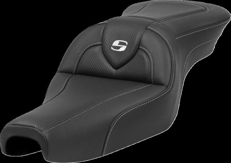 Saddlemen Roadsofa™ Standard Reach Seat - 2-Up Seat, Saddlehyde™ - Black for Harley-Davidson Sportster 2004-2022