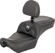 Saddlemen RoadSofa™ Seat for 2022-2026 Harley-Davidson RH 975 Black One-Piece Saddlehyde™ #822-11-185BR