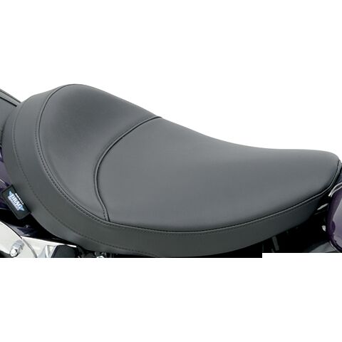 DRAG Specialties Seats Wide Solo Seat - Vinyl, Each - Black for Harley-Davidson Touring, Softail & Dyna 1958-1984