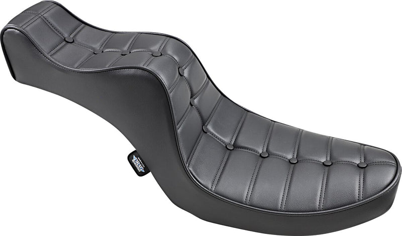 DRAG Specialties Seats Mini King and Queen Seat - 2-Up Seat, Each, Vinyl - Black for Harley-Davidson Touring, Softail & Dyna 1958-1984