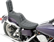 Drag Specialties Scorpion Stitch Mini King and Queen Seat for 1971-1984 Harley-Davidson FXR and 1984 Harley-Davidson Softail Motorcycles