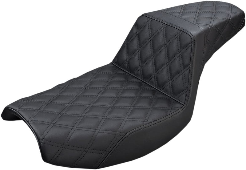 Saddlemen Step-up Seat - Each, Saddlehyde™, 2-Up Seat - Black for Harley-Davidson Softail, Dyna & FXR 1982-2000