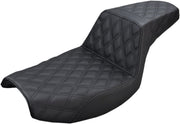 Saddlemen Black Lattice Stitch Step-Up Seat for 1982-1994,1999-2000 Harley-Davidson FXR Motorcycles